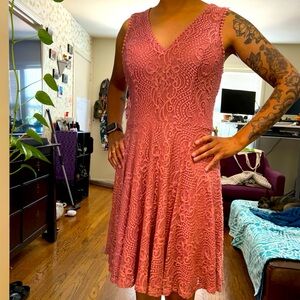 Francescas Mauve Lace Dress Medium